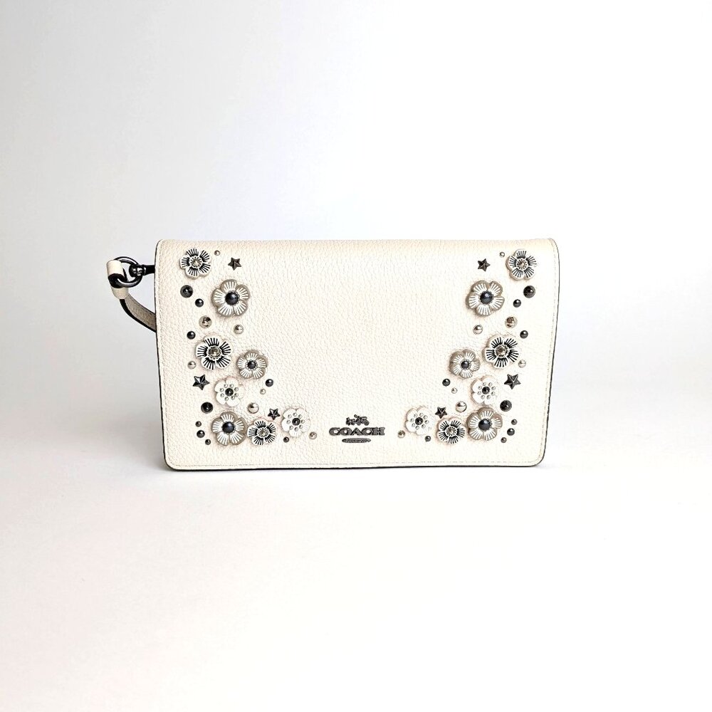COACH Foldover Crossbody Clutch with Tea Rose - Picture 2 of 8